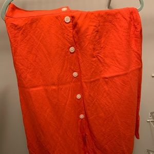 Button midi skirt